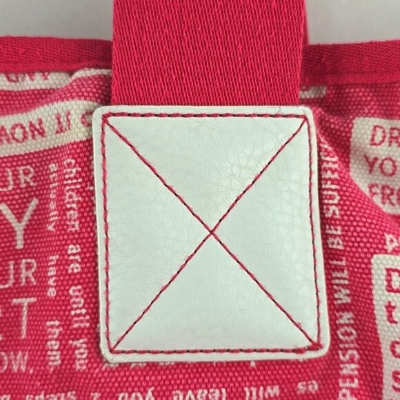 Lululemon Rare Manifesto Canvas Shoulder Bag Pink White Print + Washable Pouch - Picture 5 of 16